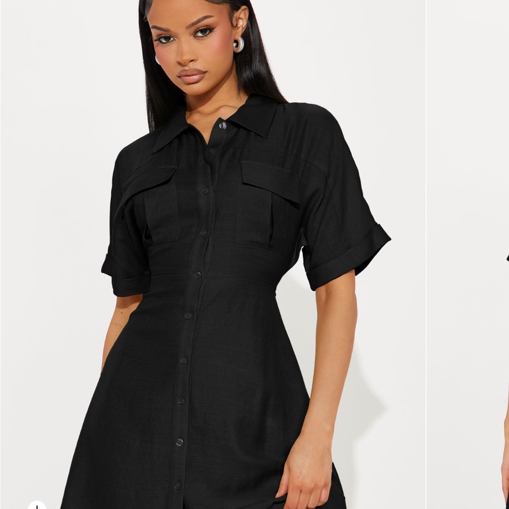 Elegant PINK Button-Up Dress (second picture for color)